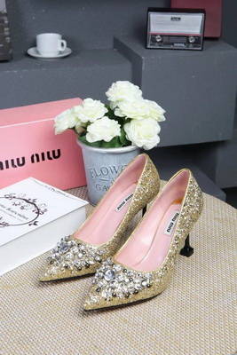 MIUMIU Shallow mouth stiletto heel Shoes Women--005